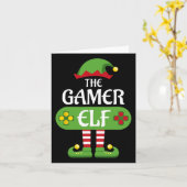 Gamer Elf Christmas Matching Group Family Karte (Gelbe Blume)