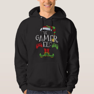Gamer Elf Familie Matching Weihnachten Funny Gamin Hoodie
