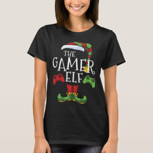 Gamer Elf Familie Matching Weihnachten Funny Gamin T-Shirt