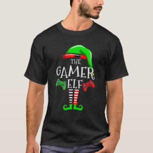 Gamer Elf Familie Matching Weihnachtsgruppe Video  T-Shirt
