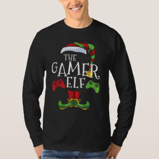 Gamer Elf Familie passt Weihnachten zusammen T-Shirt