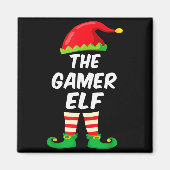 Gamer Elf Family Matching Funny Christmas Costume Magnet (Vorne)