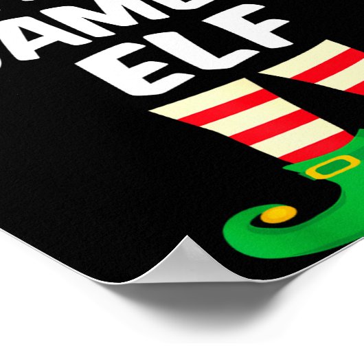 Gamer Elf Family Matching Funny Christmas Costume Poster (Ecke)