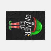 Gamer Elf Family Matching Group Christmas Gift Vid Fleecedecke (Vorderseite (Horizontal))