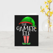 Gamer Elf Family Matching Group Christmas Gift Vid Karte (Gelbe Blume)