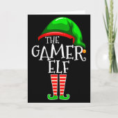 Gamer Elf Family Matching Group Christmas Video Ga Karte (Vorderseite)