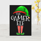 Gamer Elf Family Matching Group Christmas Video Ga Karte (Gelbe Blume)