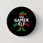 Gamer Elf Family Matching Shirts Weihnachtsgeschen Button (Vorderseite)