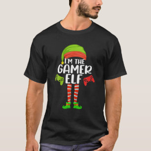 Gamer Elf Gaming Christmas Elf Pajamas Xmas Matchi T-Shirt