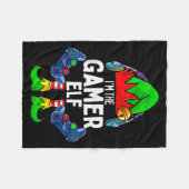 Gamer Elf Matching Family Christmas Fleecedecke (Vorderseite (Horizontal))