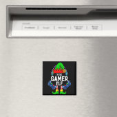 Gamer Elf Matching Family Christmas Magnet (In Situ (Geschirrspüler))