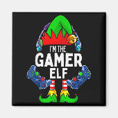 Gamer Elf Matching Family Christmas Magnet (Vorne)