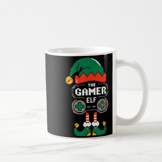 Gamer Elf Matching Family Group Christmas Party Py Kaffeetasse (Rechts)