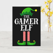 Gamer Elf Matching Family Group Christmas Party Py Karte (Gelbe Blume)