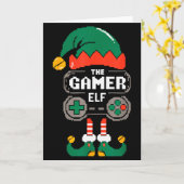 Gamer Elf Matching Family Group Christmas Party Py Karte (Gelbe Blume)