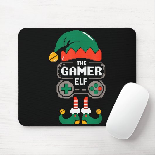 Gamer Elf Matching Family Group Christmas Party Py Mousepad (Mit Mouse)