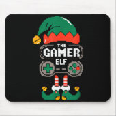 Gamer Elf Matching Family Group Christmas Party Py Mousepad (Vorne)