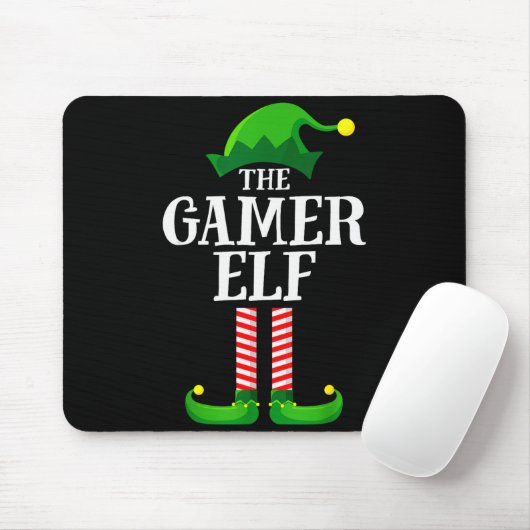 Gamer Elf Matching Family Group Christmas Party Py Mousepad (Mit Mouse)