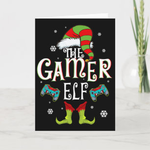 Gamer-Elfen-Familien-Matching-Weihnachtsgruppen-Sp Karte