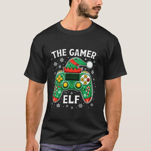Gamer Elff Video Game Gamer Gaming Controller T-Shirt (Vorderseite)
