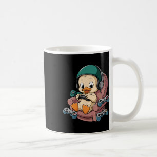 Gamer-Ente mit Headset und Controller 1 Kaffeetasse