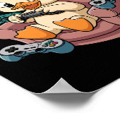 Gamer-Ente mit Headset und Controller Poster (Ecke)