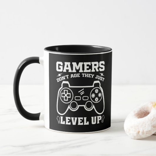 Gamer erleben nicht das Alter, sondern nur den Geb Tasse (Mit Donut)