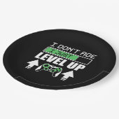 Gamer erleben nicht, dass ich nur Level Up Pappteller (Schrägansicht)