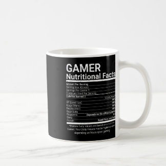 Gamer-Ernährungsfakten Videospiele Computer-Nerd Kaffeetasse