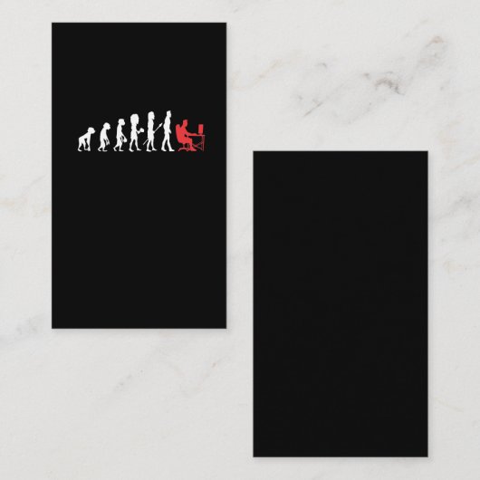 Gamer Evolution Funny Gaming Nerd PC Admin Gamer Visitenkarte (Vorne/Hinten)