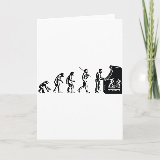 Gamer Evolution - Game Video Games Arcade Geek Karte (Vorderseite)