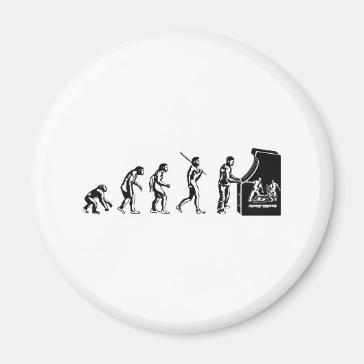 Gamer Evolution - Game Video Games Arcade Geek Magnet (Vorne)