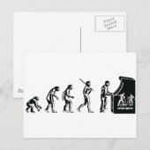 Gamer Evolution - Game Video Games Arcade Geek Postkarte (Vorne/Hinten)