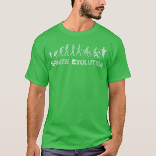 Gamer-Evolution-Konsole PC VR-Videospiel Gaming ne T-Shirt (Vorderseite)