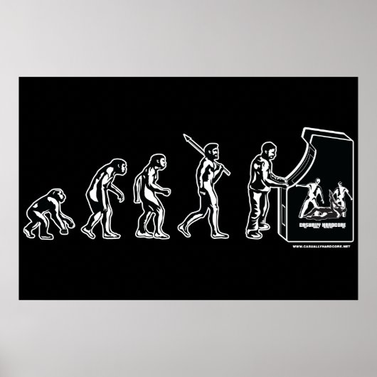Gamer Evolution Poster - Videospiele-Gaming-Arcade (Vorne)