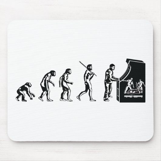 Gamer-Evolution - Spiel-VideospieleArcadeGeek Mousepad (Vorne)