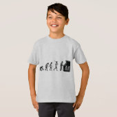 Gamer-Evolution - Spiel-VideospieleArcadeGeek T-Shirt (Vorne ganz)