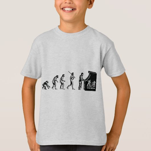 Gamer-Evolution - Spiel-VideospieleArcadeGeek T-Shirt (Vorderseite)