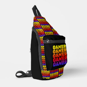 Gamer Farbige Typografie Gaming Crossbody Bag