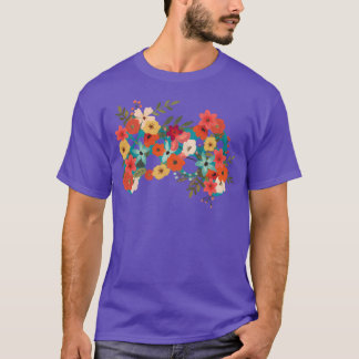 Gamer Floral Gaming Blumen Videospiele Controller T-Shirt