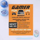 Gamer for Life, Computerreparatur Spezialberater Flyer (Einzeln)
