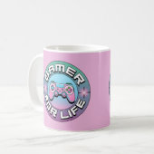 Gamer for Life Kaffeetasse (Vorderseite Links)