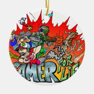 Gamer for Life Keramikornament