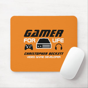 Gamer for Life, Video Game Developer, Designer Mousepad