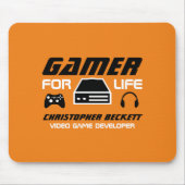 Gamer for Life, Video Game Developer, Designer Mousepad (Vorne)