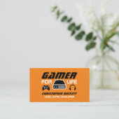 Gamer for Life, Video Game Developer, Designer Visitenkarte (Stehend Vorderseite)