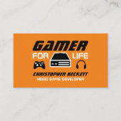 Gamer for Life, Video Game Developer, Designer Visitenkarte (Vorderseite)