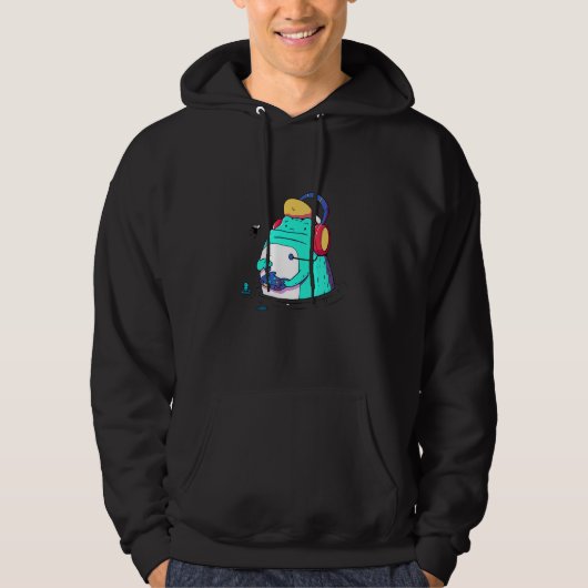 Gamer Frog Playing Hoodie (Vorderseite)