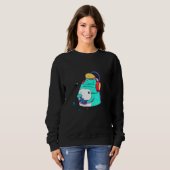 Gamer Frog Playing Sweatshirt (Vorne ganz)