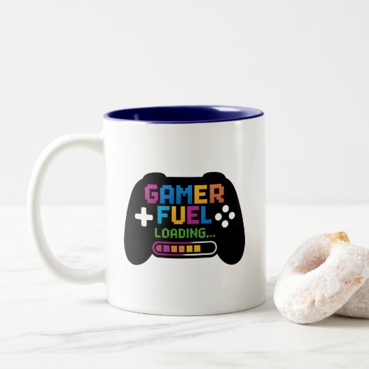 Gamer Fuel Loading Coffee Tasse für Gamer (Mit Donut)